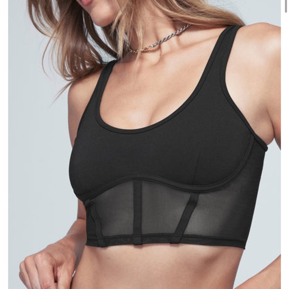 ALO Yoga Black Mesh Tank Top